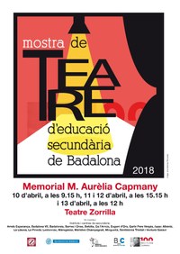 350 alumnes de 17 centres de Badalona participen en la Mostra de Teatre d’Educació Secundària 2018 Memorial Maria Aurèlia Capmany