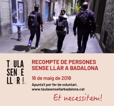 Badalona tornarà a fer un recompte de les persones sense sostre.