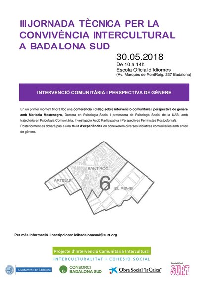 Aquest dimecres es celebra la III Jornada Tècnica per la Convivència Intercultural a Badalona Sud.