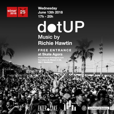 L’Skate Àgora de Badalona acull aquest dimecres, 13 de juny, l’espectacle dotUP 2018, organitzat pel discjòquei Richie Hawtin i programat dins del 25 anys de Sónar.