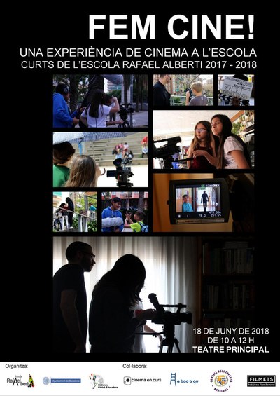 Alumnes de l’Escola Rafael Alberti de Badalona presenten curtmetratges i documentals que han fet en el marc del projecte “Cinema en curs”.