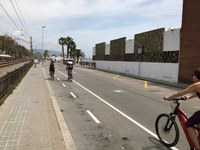 Vianants i bicicletes ja són les usuàries preferents del tram del passeig Marítim entre la Donzella de la Costa i el pont del torrent de Vallmajor