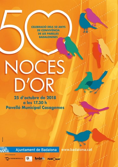Obert el termini per a la inscripció a les Noces d’Or 2018 per a les parelles que aquest any compleixen 50 anys de convivència.