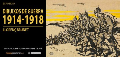 L’exposició “Dibuixos de guerra 1914-1918. Llorenç Brunet” s’inaugura dimarts 9 d’octubre al Museu de Badalona.