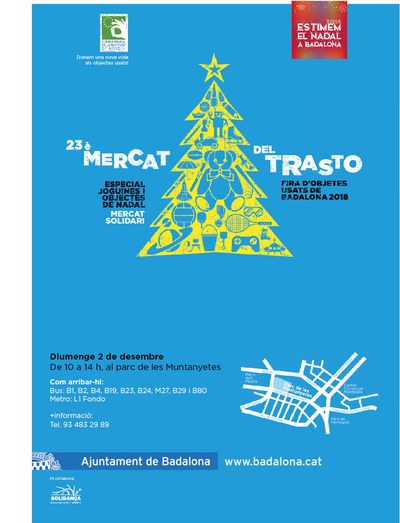 El parc de les Muntanyetes acull aquest diumenge la 23a edició del Mercat del Trasto amb una edició especial de Nadal.