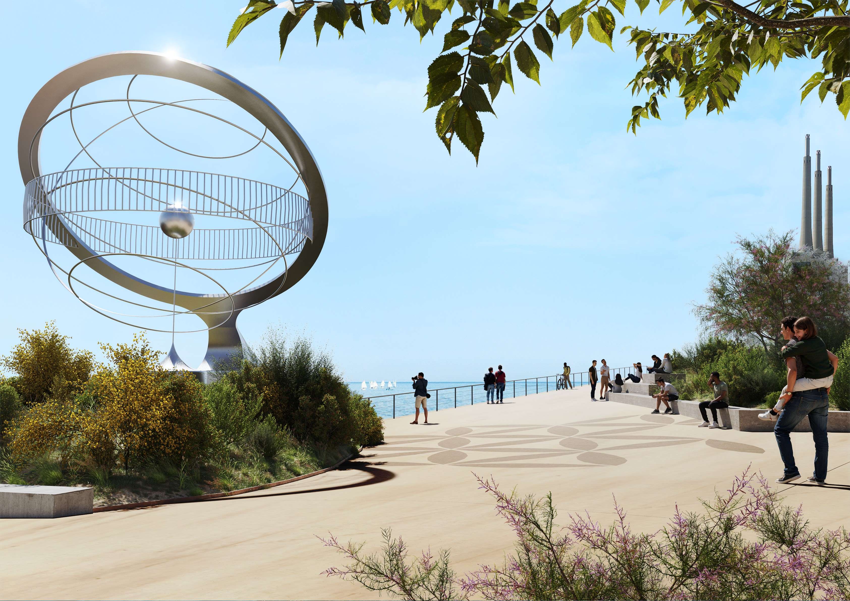 Imatge virtual esfera passeig Parc Litoral