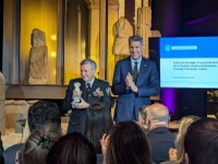 Acte de reconeixement al superintendent de la Guàrdia Urbana de Badalona després de 43 anys de trajectòria professional