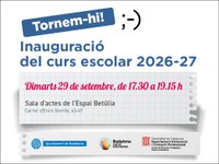 Acte d’inauguració del curs escolar 2026-2027 a Badalona