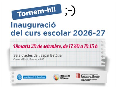 Acte d’inauguració del curs escolar 2026-2027 a Badalona.