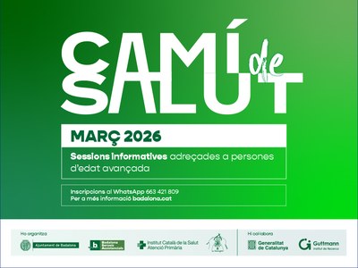 Aquest mes de març s’inicia un nou cicle de sessions informatives “Camí de Salut” per a la gent gran de Badalona.