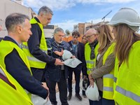 Avancen seguint el calendari previst les obres d’urbanització de la rambla de Sant Joan, l’actuació de transformació urbanística més gran executada a Badalona durant la darrera dècada