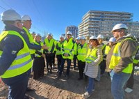 Badalona, a punt de finalitzar la primera fase de les obres del viaducte ferroviari per sobre del canal del Gorg