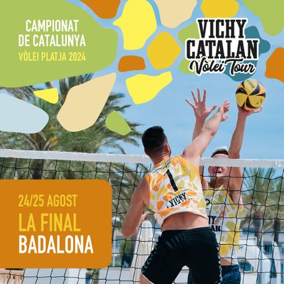 Badalona acull la final del Campionat de Catalunya de Vòlei Platja Vichy Catalan Vòlei Tour 2024.