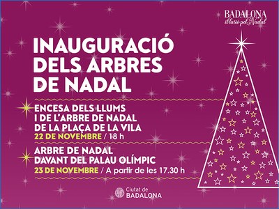 Badalona dona la benvinguda al Nadal aquest cap de setmana amb l’encesa de l’arbre monumental de més de 42 metres d’altura i de més d’un milió de llums led repartides per tots els barris de la ciutat.