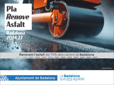 Badalona engega un ambiciós pla per renovar l’asfalt del 70% de la superfície de la ciutat abans de l’any 2027.