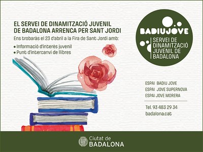 Badalona impulsa el nou Servei de Dinamització Juvenil coincidint amb Sant Jordi.