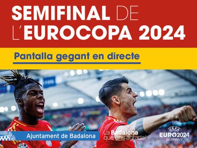 Badalona instal·la una pantalla gegant al parc del Gran Sol de Llefià per veure el partit Espanya-França de semifinals de l’Euro2024.