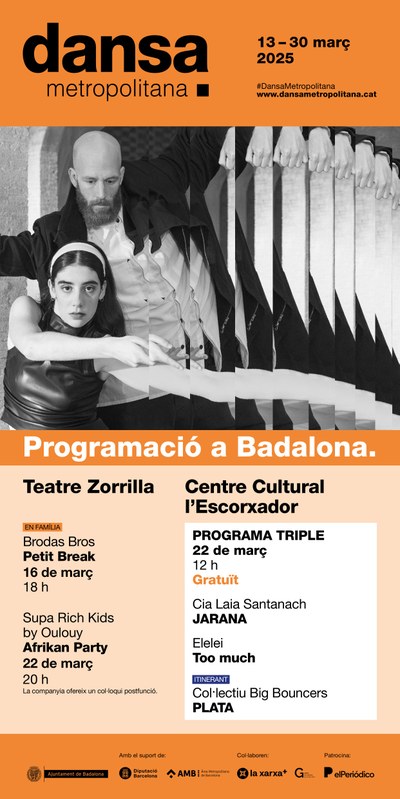 Cartell programació Dansa Metropolitana a Badalona.