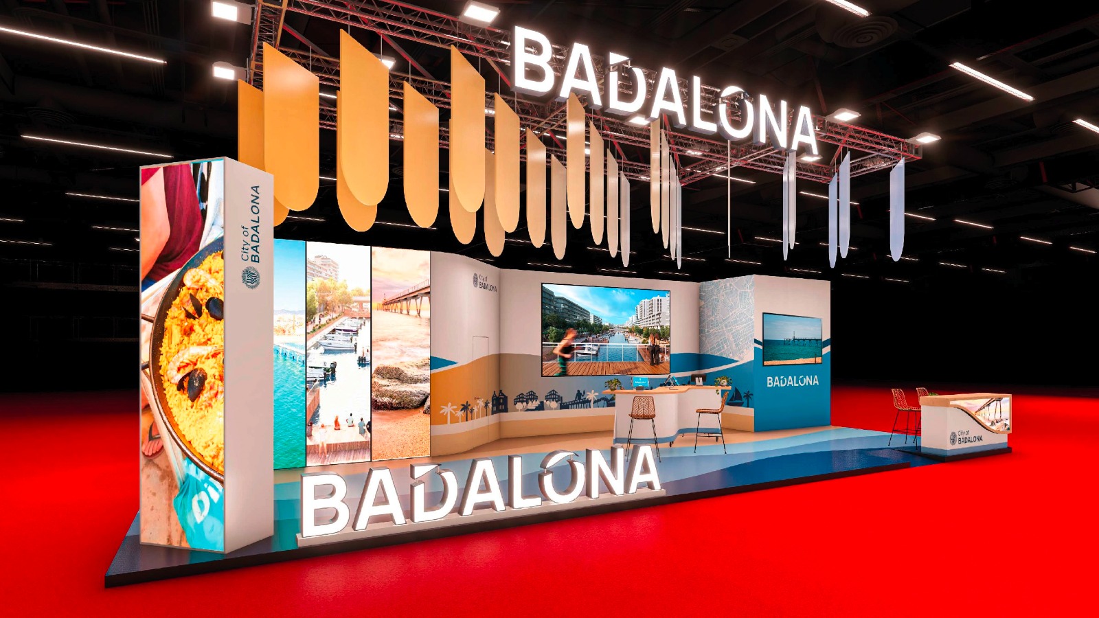 Imatge virtual de l'estand de Badalona a FITUR