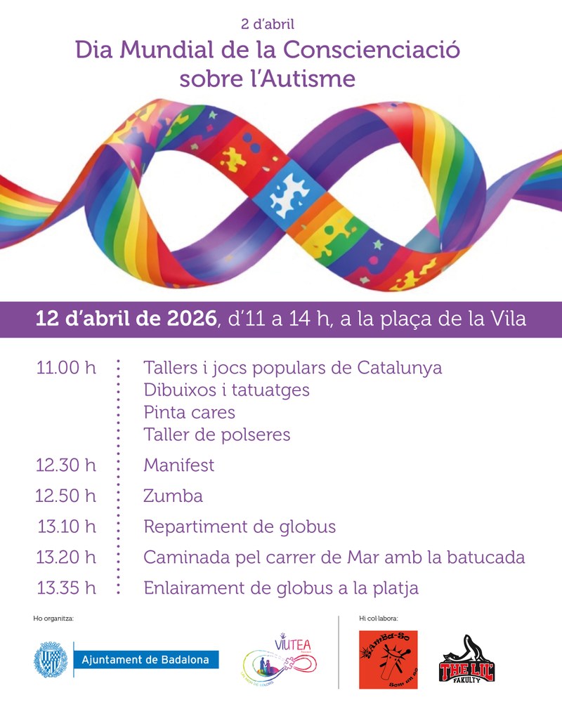 Activitats Diumenge dia 12 d’abril a la plaça de la Vila