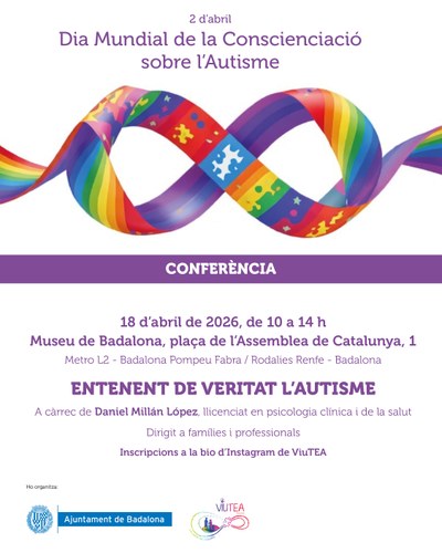 Jornada formativa: “Entenent de veritat l’autisme” 18 d'abril al Museu de Badalona.