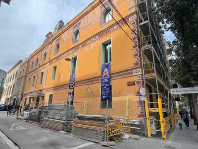 Comencen les obres de reparació i millora de l’edifici que acull el Conservatori de Música de Badalona.