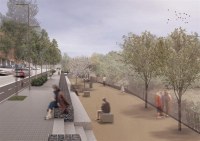 Imatge virtual obres de transformació de la riera de Pomar III