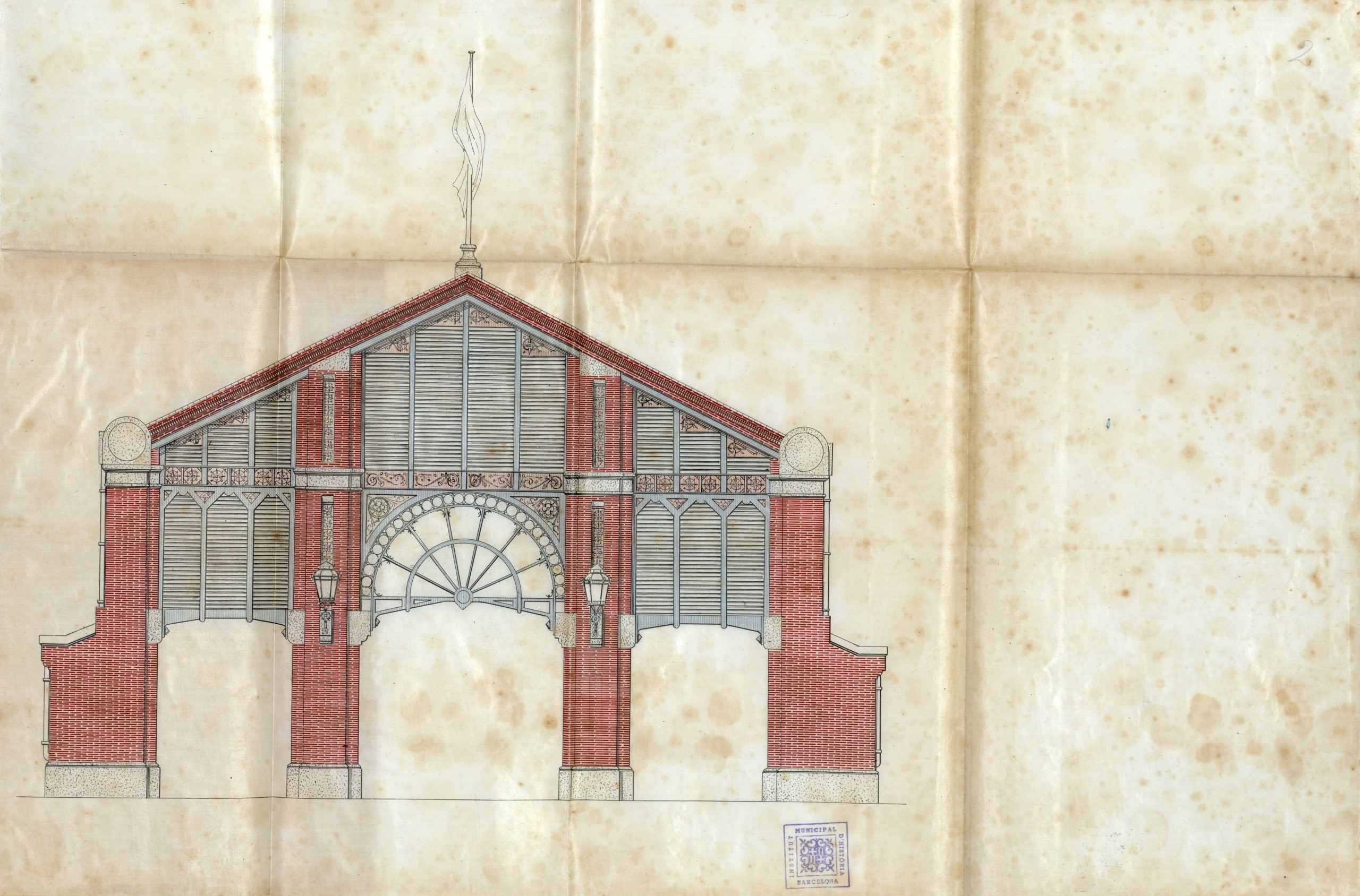 Disseny del primer mercat cobert de Badalona: Mercat Maignon