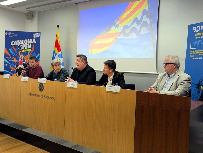 Imatge de la presentació del XXIX Trofeu Anella de Catalunya de l’ITF Audax Open Tennis 2026