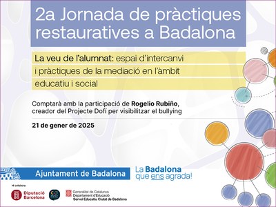 Dimarts 21 de gener es celebra la II Jornada de Pràctiques Restauratives de Badalona.