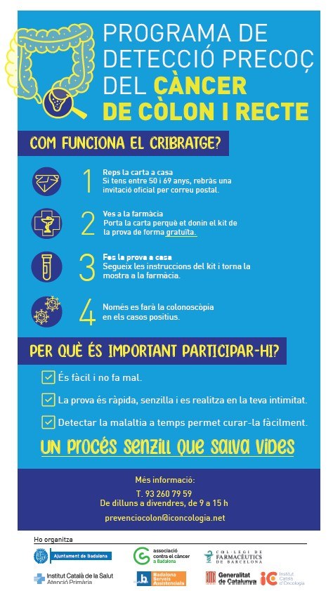 Full informatiu programa detecció precoç del càncer de còlon i recte