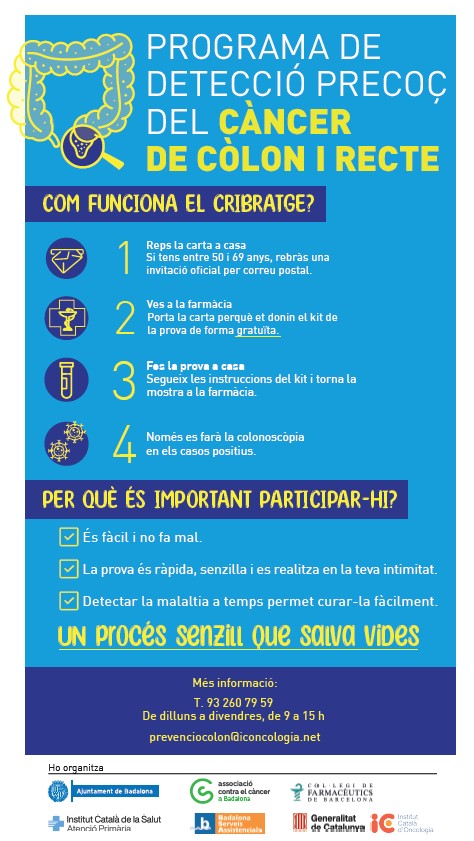 Full informatiu programa detecció precoç del càncer de còlon i recte