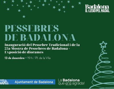 Dimecres 13 de desembre s’inaugura el Pessebre de la plaça de la Vila i la 25a Mostra de Pessebres a la sala El Refugi.