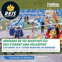 El 29 de desembre a les 9 hores s’obren les reserves gratuïtes per assistir a l’arribada dels Reis en helicòpter a l’Estadi Municipal