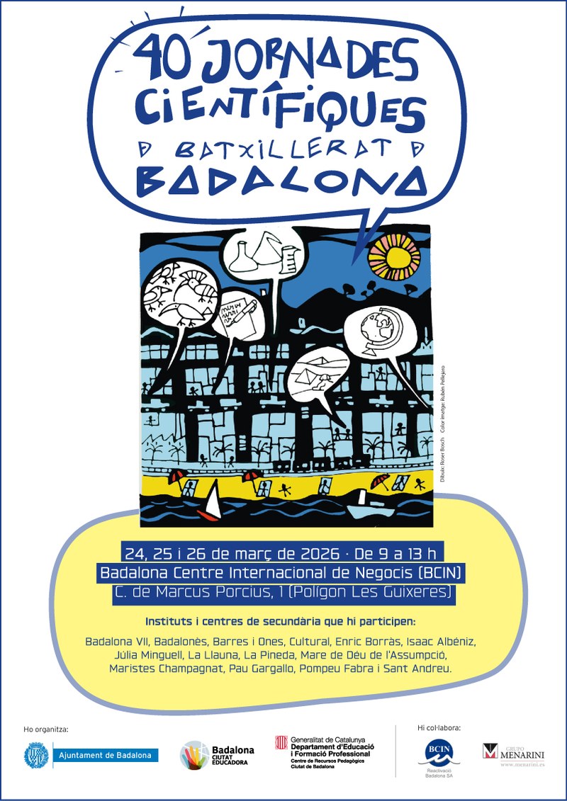 Cartell de la 40a edició de les Jornades Científiques de Batxillerat de Badalona