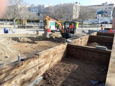 Les obres per a la construcció del jardí de papallones ja estan en marxa.