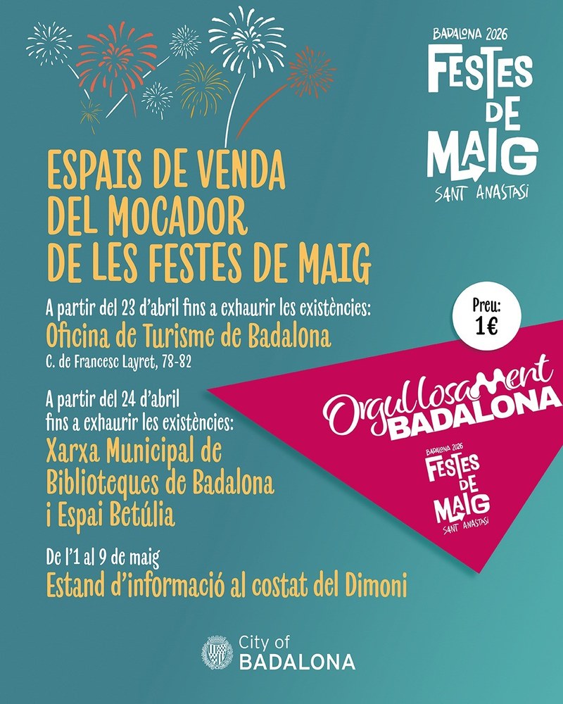 Mocador Festes de Maig 2026. Punts de venda