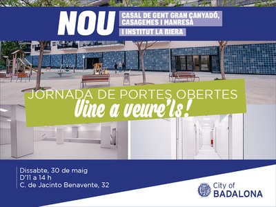 Jornada de portes obertes al nou institut La Riera i el nou Casal de Gent Gran de Canyadó, Casagemes i Manresà.