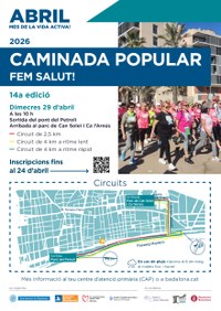 Cartell de la 14a Caminada Popular Fem salut!