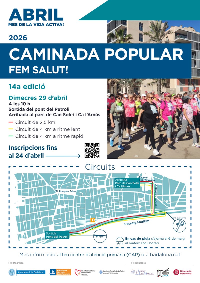 Cartell de la 14a Caminada Popular Fem salut!