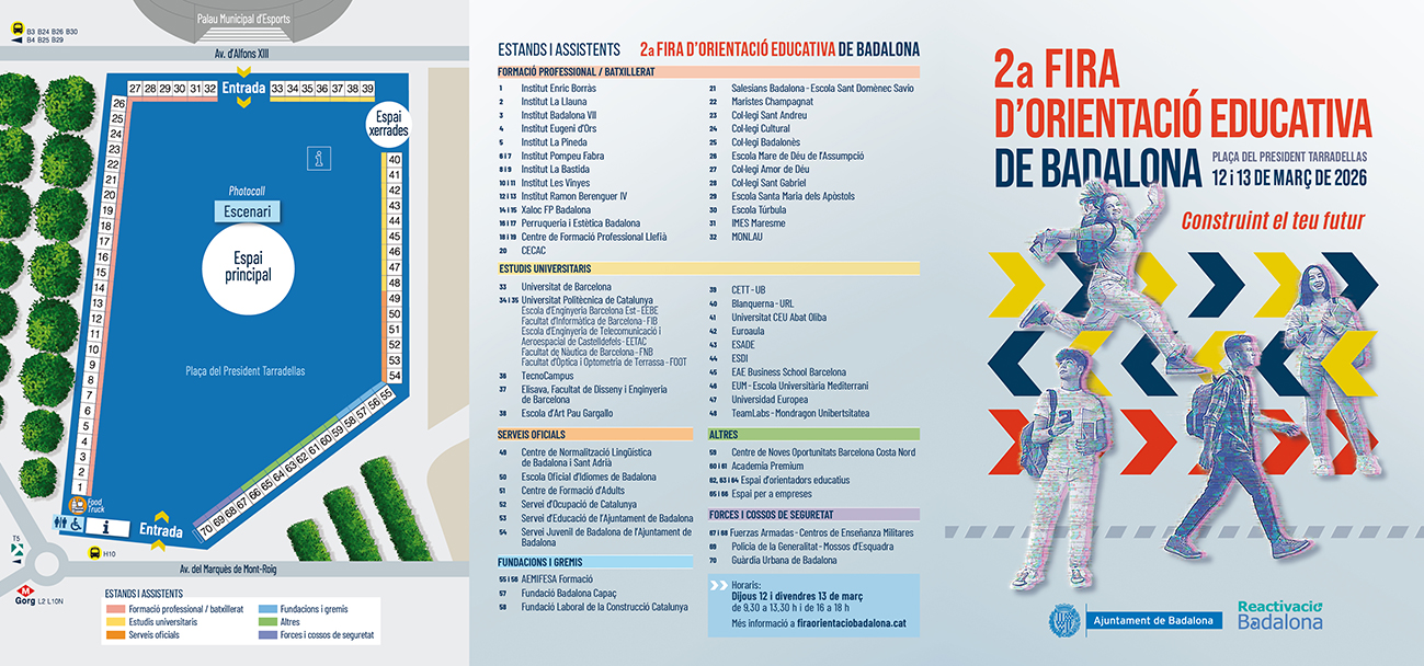 Tríptic informatiu 2a Fira d’Orientació Educativa de Badalona