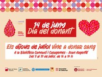 La Biblioteca Canyadó i Casagemes – Joan Argenté de Badalona promou la donació de sang tots els dijous del mes de juliol