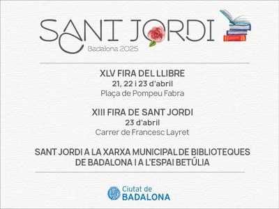 La diada de Sant Jordi es presenta a Badalona amb activitats repartides per diversos punts de la ciutat.