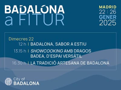 La gastronomia, tradicional i d’innovació, epicentre del primer dia de la presència de Badalona a la Fira Internacional de Turisme (FITUR) 2025.