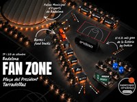 La plaça del President Tarradellas de Badalona acull aquest cap de setmana la Fan Zone més completa de la història de la Supercopa Endesa