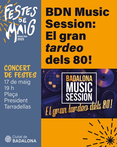 La plaça del President Tarradellas escenari aquest dissabte dels Concerts de Festes amb Badalona Music Session, el gran tardeo dels 80! i l’actuació de Ramoncín.