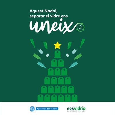 L’Ajuntament de Badalona impulsa el reciclatge d’envasos de vidre durant les festes de Nadal amb un arbre format per mini iglús.