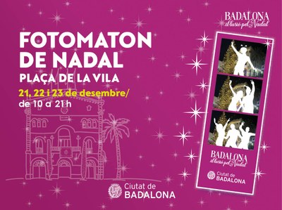 L’Ajuntament de Badalona instal·la un fotomaton de Nadal a la plaça de la Vila.
