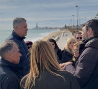 L’Ajuntament de Badalona, l’Estat i la Generalitat acorden com reconstruir el tram del passeig Marítim destrossat pel temporal Harry