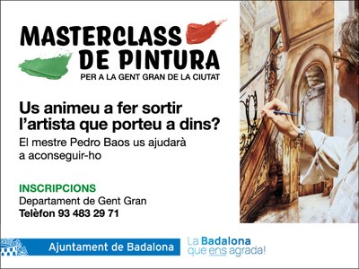 L’Ajuntament de Badalona organitza classes magistrals de pintura adreçades a la gent gran de la ciutat.